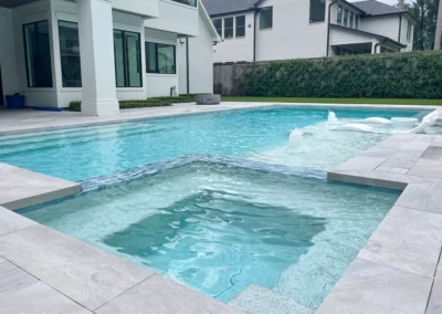 pool with flush spa in houston