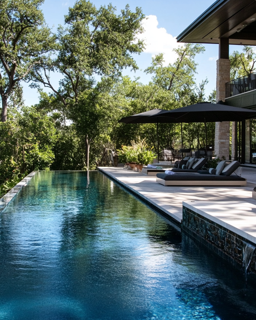 modern infinity edge pool